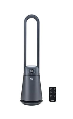 Beko EBA5000B ventilator zonder vleugels, 37 W, 20 snelheden, led-display, timer 8 uur, afstandsbediening, zwart