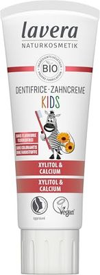 Dentifrice lavera Kids SANS FLUORURE - sans colorant - protège les dents de lait - doux et fruité - calendula - 75ml