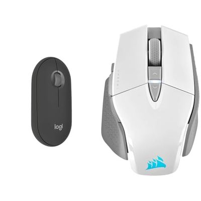 Logitech Pebble Mouse 2 & Corsair M65 RGB ULTRA WIRELESS Afstembare