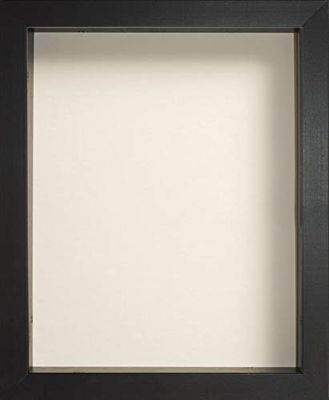 Radcliffe Black Wooden Deep 3D Box Frame 9x6 inch, Ivory Backing Board * Choice of Sizes* Fitted with Real Glass