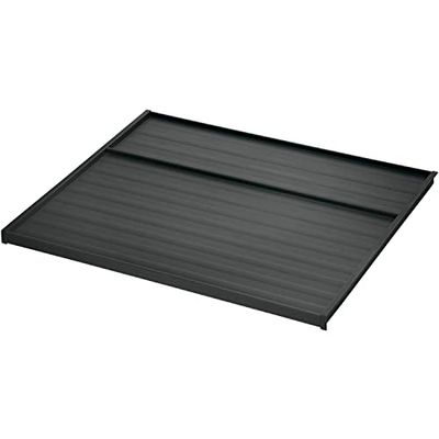 NINKA 5280.61 90680 Placa de Tapa para contenedor de residuos uno 2cuatro y uno 2cinco KB 500 mm, KS 18/19 mm, plástico Gris Oscuro, Plata