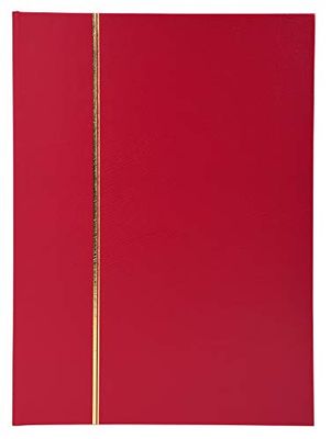 Exacompta 26163E Álbum de selos Philatelie de 64 páginas, vermelho, 22,5 x 30,5 cm