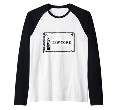 snirt New York T-shirt NY New York Hoodie NY - Funda para teléfono móvil Camiseta Manga Raglan