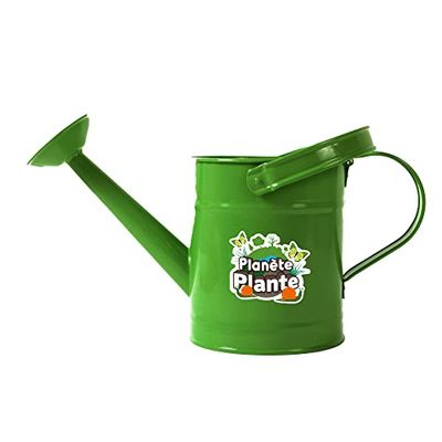 PLANETE Plante - Regadera de jardinería para niños - Herramientas de jardinería - 170518 - Metal - Jardín - Naturaleza - Planta - Flores - Juego para niños - A Partir de 3 años