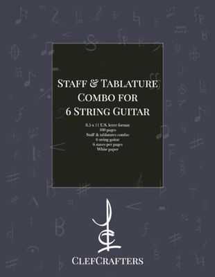 Staff & Tablature Combo for 6 String Guitar