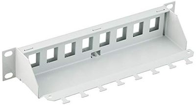 Patchpaneel Modular 8-poort, 1HE Kleur: RAL 7035