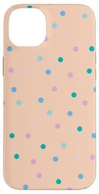 Pastel Peach Boho Tiny Small Polka Dots Pattern Minimalist Case for iPhone 14 Plus