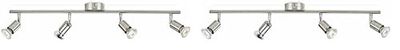 Philips LED Limbali, Lampada Faretti da Soffitto, 4 Punti Luce, Acciaio (Confezione da 2)