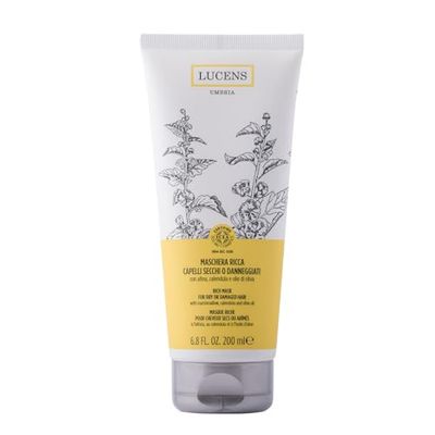 Lucens - Maschera Ricca Capelli Secchi o Danneggiati, Nutriente e Ristrutturante per Capelli Secchi, Sfibrati o Danneggiati, 200 ml