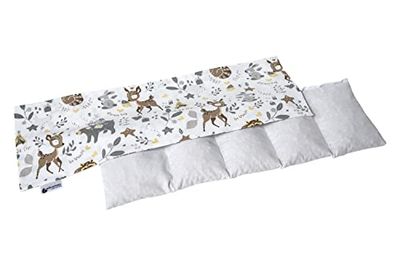 Medi Partners Almohadilla térmica hueso de cereza 60x20cm 800g 100% Algodón 5 cámaras Grande Terapias de frío Funda Extraíble (Ciervo)