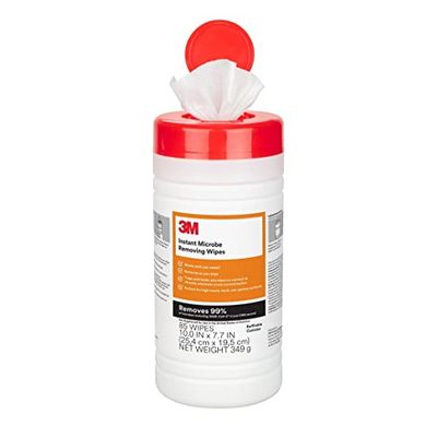 3M Lingettes pour le retrait instantané des microbes, virus, avec simplement de l'eau, 85 lingettes