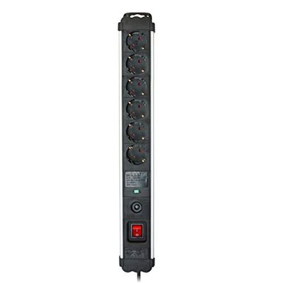 Silver Electronics 49648 Base industrial 8 com proteção contra sobretensão e sobreaquecimento, 8 tomadas