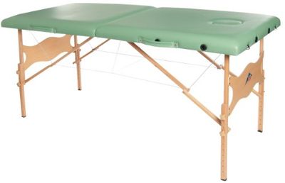 3B Scientific Draagbare massage-/therapielligstoel, in hoogte verstelbaar, groene bekleding.