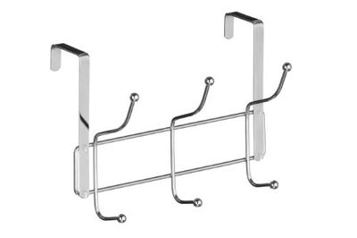 Premier Housewares 6 Hook Over Door Hanger - Portemanteau à Suspendre à 6 Crochets - Chrome