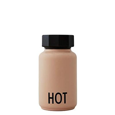 Designbokstäver unisex – vuxna To Go termosflaska, rosa, 330 ml