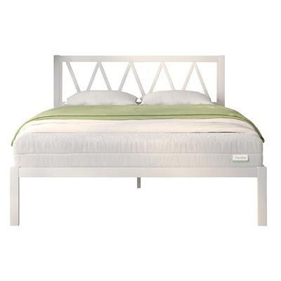 Novilla Rete Letto Singolo 90x190 con Testiera e Pediera, Struttura Letto a Doghe in Legno, Spazio di Archiviazione Sotto al Letto, Perfetto per Tutti Tipi di Materassi, Nero, Bianco