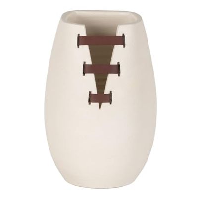 BigBuy Home Vaas, wit, keramiek, 20 x 20 x 30 cm