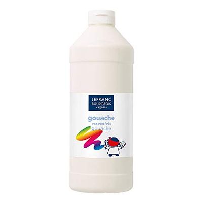 Lefranc Bourgeois Gouachefarbe, Auf Wasserbasis para crianças, guache, branco, 1 l (embalagem de 1), 1000