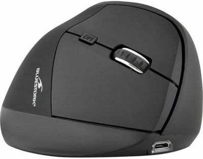 Bluestork Wireless Vertical Mouse, 2.4GHz Wireless Ergonomic Mouse, 400-1200 Dpi, 6 Buttons, Ergonomic Rechargeable Wireless Mouse Compatible PC, Laptop, Mac - New