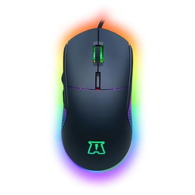 AKUMA - Souris Gaming Filaire Otaku M02 7200DPI, Souris Gamer Rétroéclairage LED RGB - Capteur Optique de 1200 à 7200 DPI - 6 Boutons - Confortable et Légère - Compatible PC/PS4/PS5-Noir