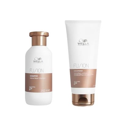 Wella Professionals Deep Repair Professional Hair Care Duo for Dry & Damaged Hair, Fusion Intense Repair Shampoo 250ml & Conditioner 200ml Bundle