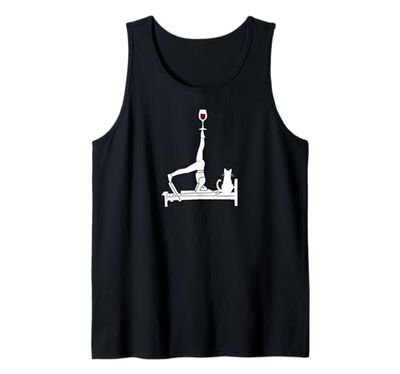 Pilates vino Reformer Pilates con gatto Canotta