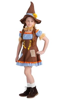 Dress Up America Fågelskrämma Kostym För Barn - Pumpkin Scarecrow Klänning För Tjejer