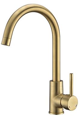Rousseau Sanitaire 4060459 - Miscelatore per lavello KØBEN in ottone spazzolato