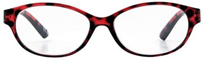 Foster Grant Eye Care Paris Reading Glasses, Translucent Red, 52mm x 15mm x 142mm
