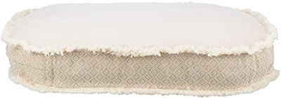 TRIXIE Morbido letto per cani e gatti in stile boho, cuscino ovale, 80 × 65 cm, beige – con fodera rimovibile e lavabile in lavatrice – 38217