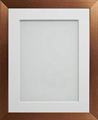 Frame Company Simpson Range Copper 14x11 inch Frame With White Mount for 12x8 inch *Choice of Sizes* Fitted with Real Glass