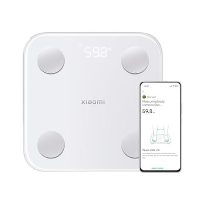 Mi Body Composition Scale S400 - Tvåfrekvent mätning badrumsvåg, 25 hälsoindikatorer, upp till 150 kg och 100 g precision