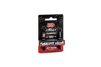 Errecom 1000 Miglia Valves Tubeless Vélo - 40 mm, Compatibles avec Valves Presta, Kit de 2 Pièces, Outil Démonte-Obus de Valve Inclus
