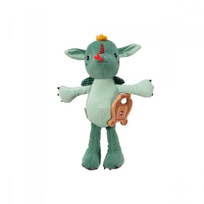 Lilliputiens - Peluche Musical - Joe el dragón - Juguete sonoro para calmar y estimular al bebé Desde el Nacimiento - con Dulce melodía y Flauta de Pan de Madera - Idea Regalo de Nacimiento - 83392