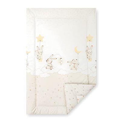 Julius Zöllner Tapis d'éveil Classic - Dimensions : 95 x 135 cm - Fabriqué en Allemagne - 100% Coton - Certifié Oeko-Tex Standard 100 - Lapin de rêve