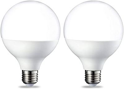 Amazon Basics - Lampadine a LED, attacco Edison E27, a forma di globo, G93, 14,5 W (equivalenti a 100 W), Luce Bianca Calda, non dimmerabili, confezione da 2