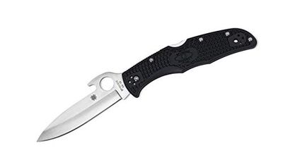 Spyderco Endura Wave Glad, zakmes voor volwassenen, zwart, maat 21,5