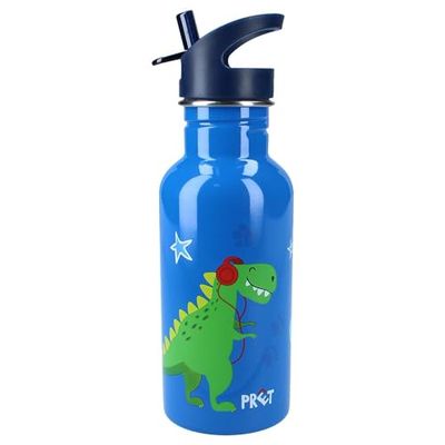 Pret Stainless Steel Dinosaur Water Bottle for Children Nursery, Kindergarten, School, Holiday, Meal, 21 cm, for Boy, 500 ml, Hydration, Gift Idea