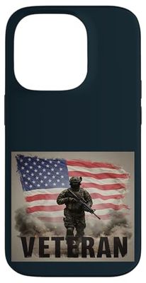 American Flag Veterans Day | Heroic Military Memorial Day Case for iPhone 14 Pro