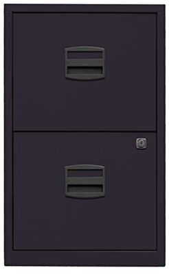 Bisley Home Hangmappen kast PFA, 2 HR-laden, metaal, 633 zwart, 40 x 41,3 x 67,2 cm