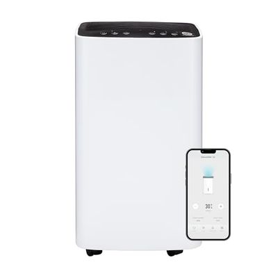 TCP Smart 12L/Day Smart Compressor, Dehumidifier HEPA Filter with App, WiFi, 2L Water Tank, Removes Damp, Mould & Condensation, works with Alexa, Google Home, 3 Modes, Continuous Drainage