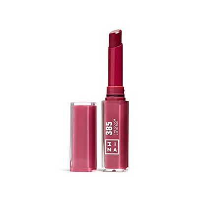 3INA MAKEUP - The Color Lip Glow 385 - Rose Baie - Rouge à Lèvres Rose Baie avec Beurre de Karité pour Nourrir les Lèvres- Baume à Lèvre Couleur Pigmentée - Vegan - Cruelty Free