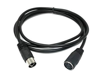 SYSTEM-S S-Video kabel 150 cm DIN 7-pins stekker naar bus in zwart