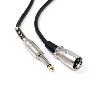 BeMatik - Audiokabel microfooninstrument XLR 3-pins mannelijk naar jack 6,3 mm mannelijk 5 m