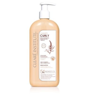 Clearé Institute - Shampoo Curly Senza Solfati né Parabeni | Idrata e Migliora la Definizione del Riccio | Anti-frizz e Anti-crespo | 98,5% Ingredienti Naturali | 400 ml