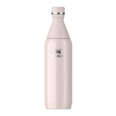 Stanley All Day Slim Vattenflaska 0.6L - Kallt I 6 Timmar - Iced I 11 Timmar - BPA-Fri Återvunnet Rostfritt Stål - Läcktät - Diskmaskin Säker - Rose Quartz