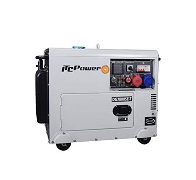 ITCPower-Generador eléctrico diésel insonorizado Full Power Trifásico y monofásico, potencia máxima 7,9KVA(400V)-5,6KW(230V), dispone de ATS-para emergencias, apoyo solar o caída de red. DG7800SET