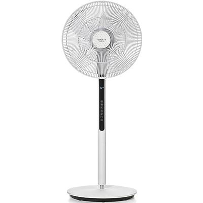 VIOLA Stille staande ventilator met afstandsbediening (25 dB, 32 snelheden, 9 vleugels, 320 ° oscillatie, krachtige digitale motor, laag energieverbruik, verticale rotatie 90 °, hoogte instelbaar,