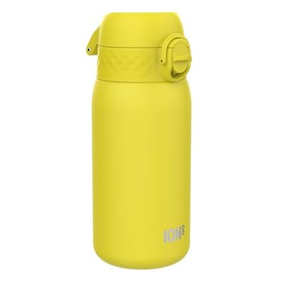 ION8 Geïsoleerde Stalen Waterfles, 320 ml/11 oz, Lekvrij, Makkelijk te Openen, Veilige Sluiting, Vaatwasserbestendig, Draaghandvat, Hygiënische Flip Cover, Duurzaam Roestvrij Staal, Geel