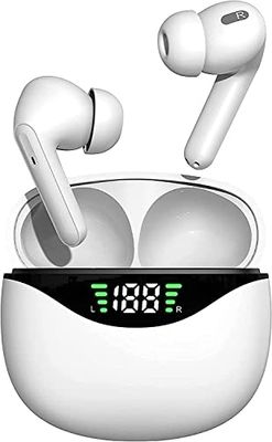 Quality Park Bluetooth hoofdtelefoon, draadloze in-ear hoofdtelefoon, met microfoon, Bluetooth hoofdtelefoon, sport, IPX7 waterdicht, touch-bediening, hifi stereogeluid, USB-C Quick Charge, 40 uur